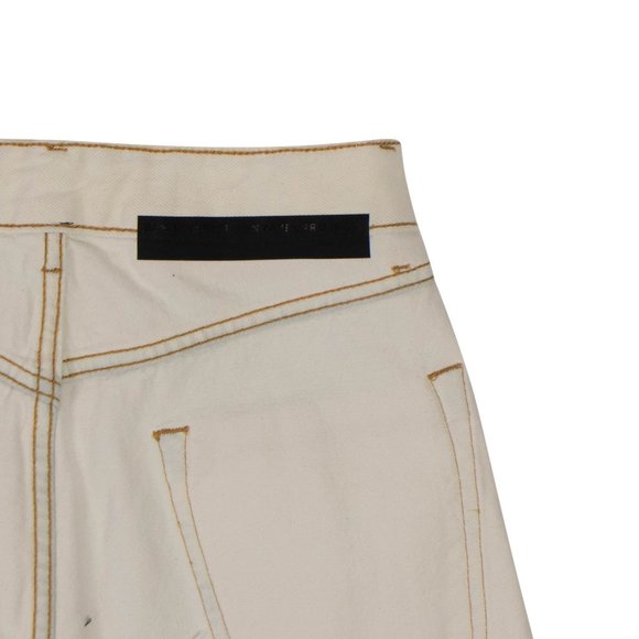 UNRAVEL PROJECT White Reverse Shorts Layered Stretch Leggings Size 25 $665 - Picture 5 of 6